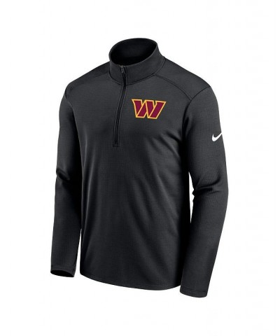 Men's Black Washington Commanders Logo Pacer Performance Half-Zip Jacket $34.40 Jackets