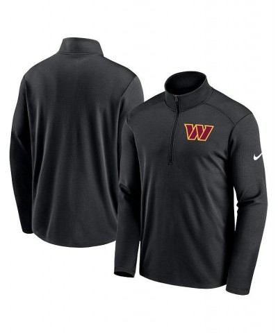 Men's Black Washington Commanders Logo Pacer Performance Half-Zip Jacket $34.40 Jackets