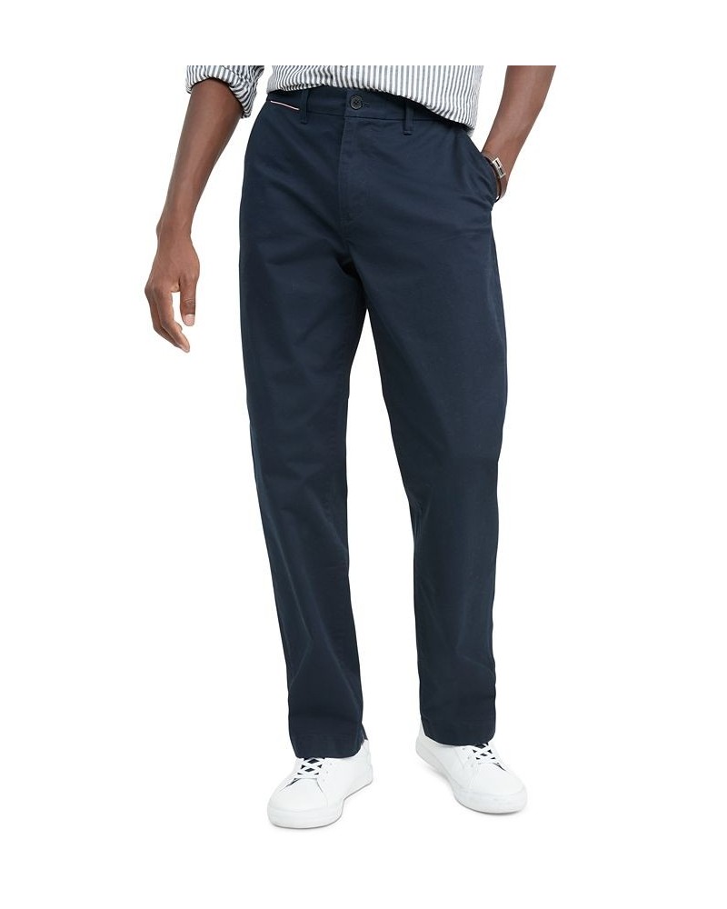 Men's Global Stripe Casual Chino Pants Blue $35.77 Pants