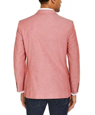 Men's Modern-Fit Chambray Sport Coat Red $39.95 Blazers