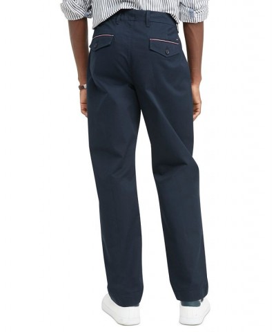 Men's Global Stripe Casual Chino Pants Blue $35.77 Pants