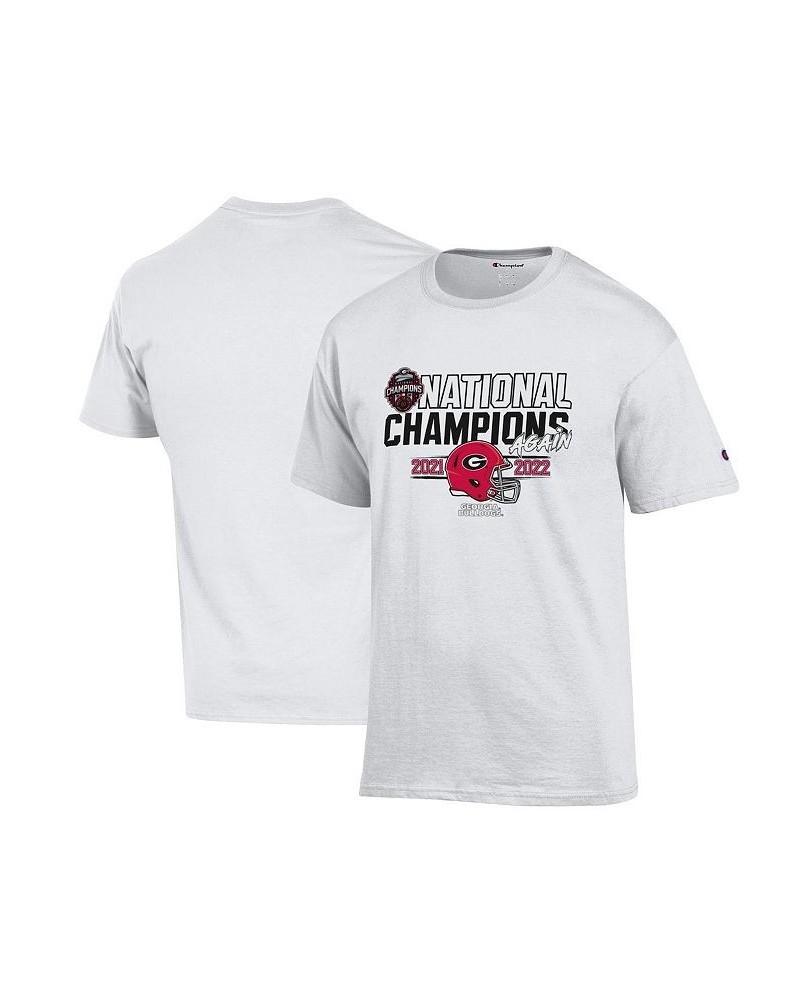 Men's White Georgia Bulldogs Back-To-Back College Football Playoff National Champions T-shirt $16.40 T-Shirts