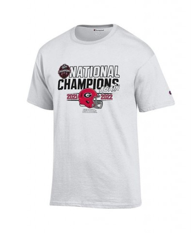 Men's White Georgia Bulldogs Back-To-Back College Football Playoff National Champions T-shirt $16.40 T-Shirts