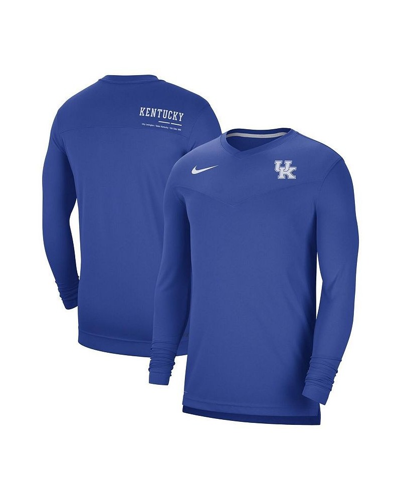 Men's Royal Kentucky Wildcats 2022 Coach Performance Long Sleeve V-Neck T-shirt $26.65 T-Shirts