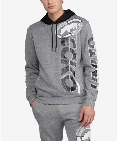 Men's Geometrical Hoodie Gray $30.74 Sweatshirt