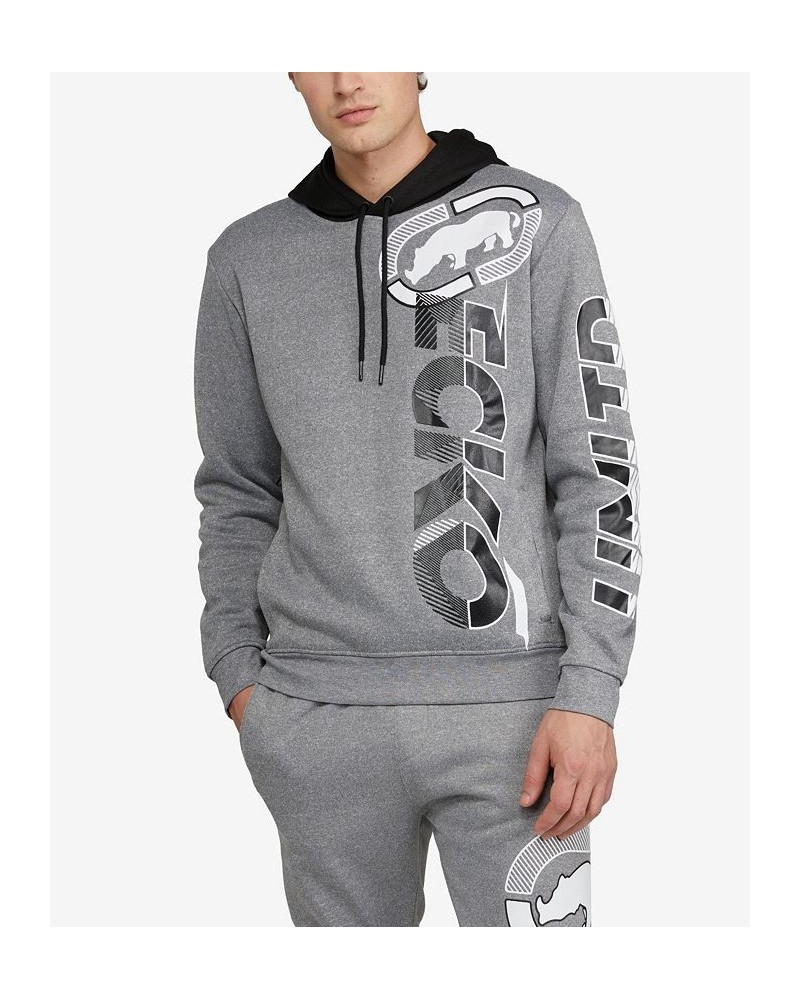 Men's Geometrical Hoodie Gray $30.74 Sweatshirt