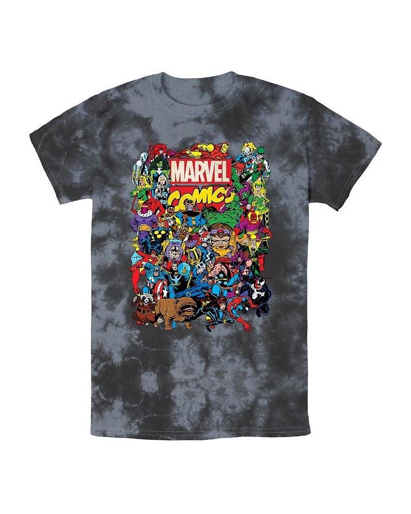 Men's Marvel Entire Cast Short Sleeve Bombard Wash T-shirt Multi $18.89 T-Shirts