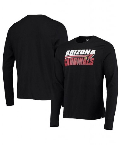 Men's '47 Black Arizona Cardinals Shadow Super Rival Long Sleeve T-shirt $13.44 T-Shirts