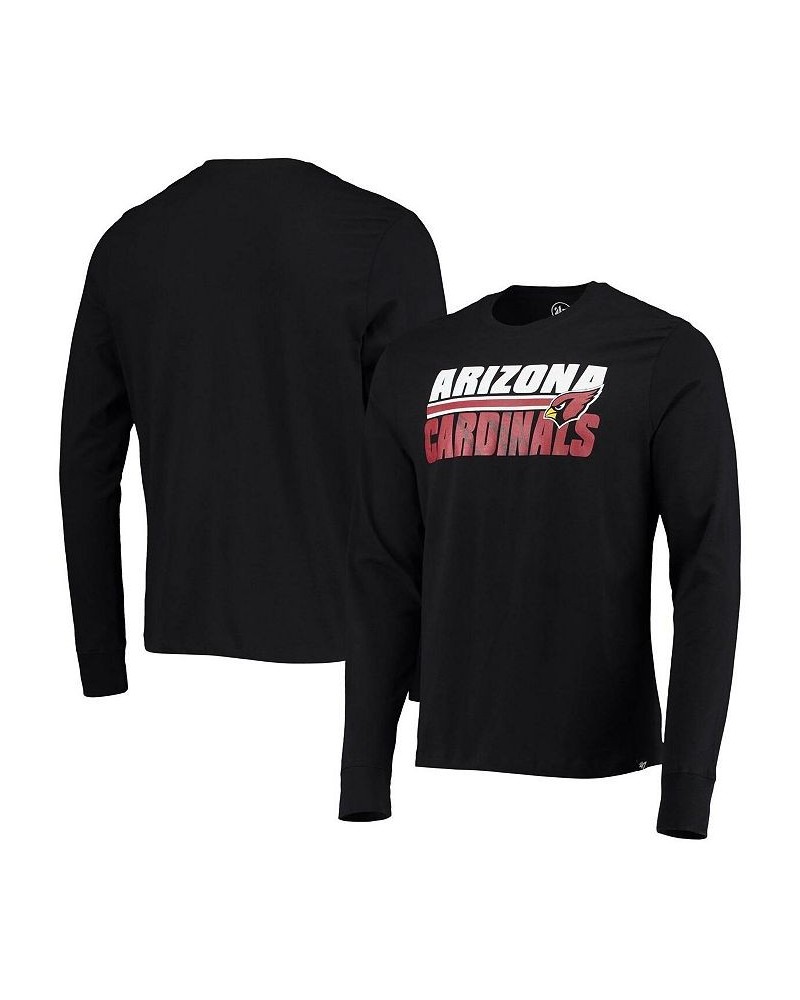 Men's '47 Black Arizona Cardinals Shadow Super Rival Long Sleeve T-shirt $13.44 T-Shirts