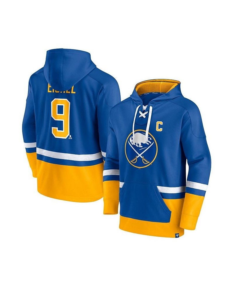 Men's Branded Jack Eichel Royal, Gold Buffalo Sabres Player Lace-Up V-Neck Pullover Hoodie $33.11 Sweatshirt