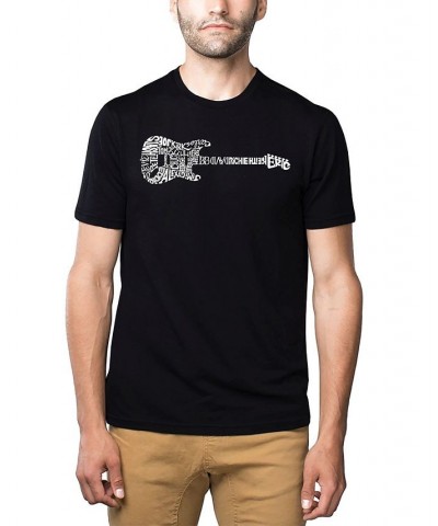 Men's Premium Word Art T-Shirt - Rock Guitar Body Word Art Black $26.09 T-Shirts