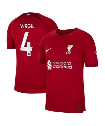 Men's Virgil Van Dijk Red Liverpool 2022/23 Home Replica Player Jersey $44.80 Jersey