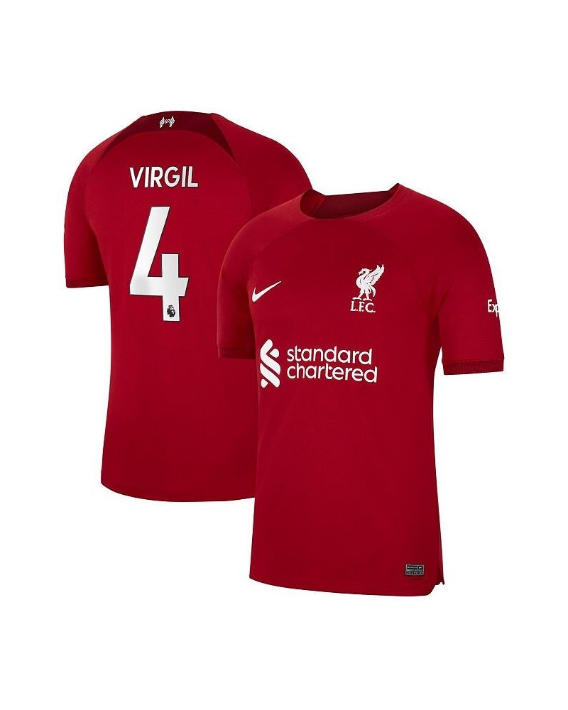 Men's Virgil Van Dijk Red Liverpool 2022/23 Home Replica Player Jersey $44.80 Jersey