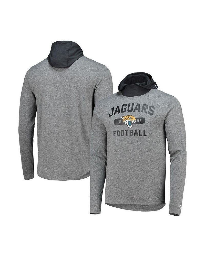 Men's Gray, Black Jacksonville Jaguars Active Block Hoodie Long Sleeve T-shirt $22.36 T-Shirts