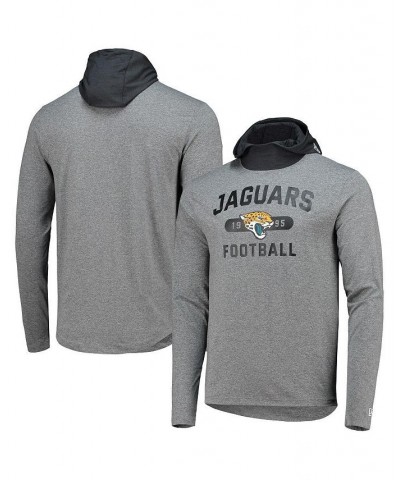 Men's Gray, Black Jacksonville Jaguars Active Block Hoodie Long Sleeve T-shirt $22.36 T-Shirts