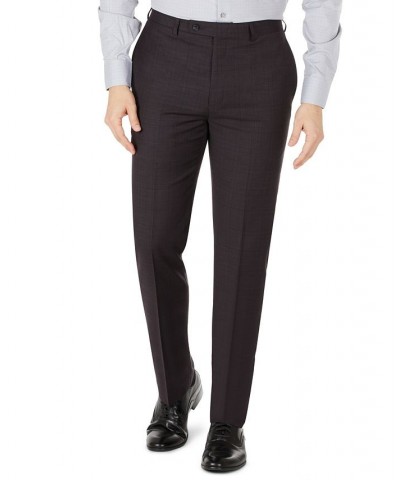 Men's Slim-Fit Wool Suit Separates Pants Purple $44.71 Suits