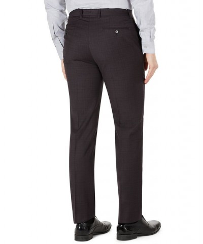 Men's Slim-Fit Wool Suit Separates Pants Purple $44.71 Suits