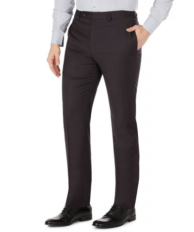 Men's Slim-Fit Wool Suit Separates Pants Purple $44.71 Suits