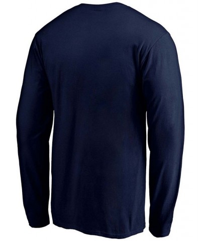 Men's Deep Sea Blue Seattle Kraken Big and Tall Victory Arch Long Sleeve T-shirt $15.17 T-Shirts