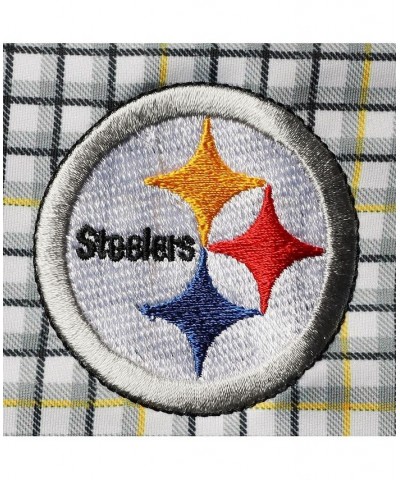 Men's Gray, Black Pittsburgh Steelers Deliver Button-Down Polo Shirt $24.80 Polo Shirts