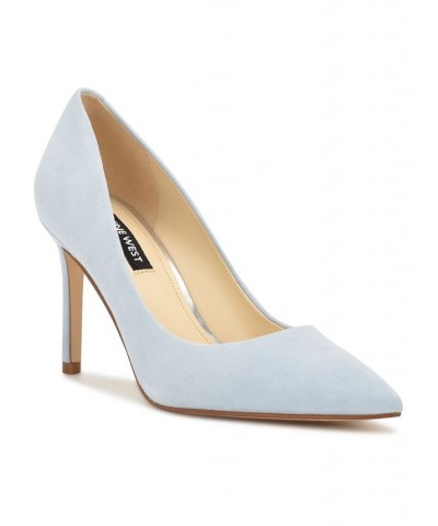 Women's Ezra Stiletto Pointy Toe Dress Pumps Blue $46.53 Shoes