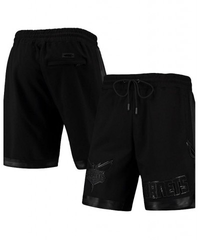 Men's Charlotte Hornets Triple Black Gloss Shorts $45.04 Shorts