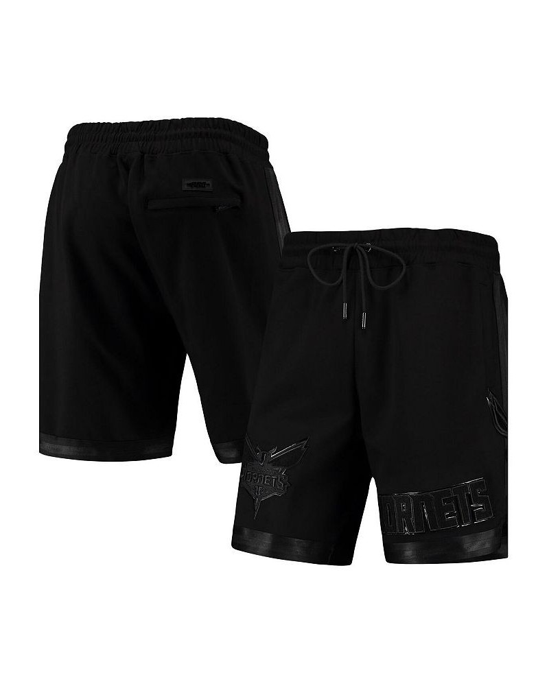 Men's Charlotte Hornets Triple Black Gloss Shorts $45.04 Shorts