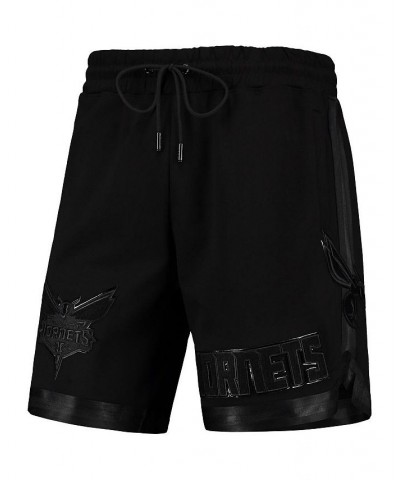 Men's Charlotte Hornets Triple Black Gloss Shorts $45.04 Shorts