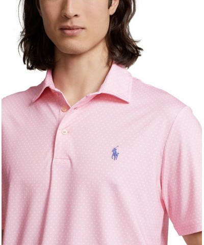 Men's Classic-Fit Performance Polo Shirt Pink $63.45 Polo Shirts