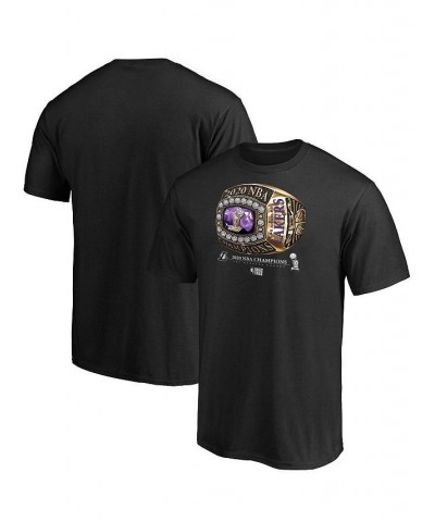 Men's Black Los Angeles Lakers 2020 NBA Finals Champions Bling Diamond T-shirt $15.68 T-Shirts