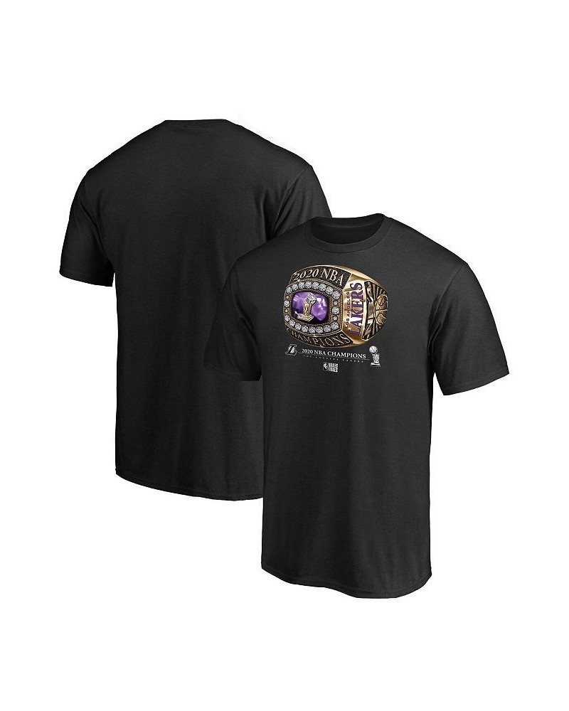 Men's Black Los Angeles Lakers 2020 NBA Finals Champions Bling Diamond T-shirt $15.68 T-Shirts