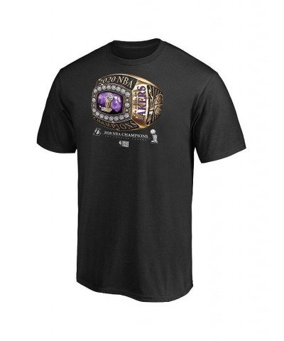 Men's Black Los Angeles Lakers 2020 NBA Finals Champions Bling Diamond T-shirt $15.68 T-Shirts