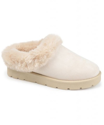 Women's Faux Fur Trim Whisp Slipper Ivory/Cream $34.40 Shoes