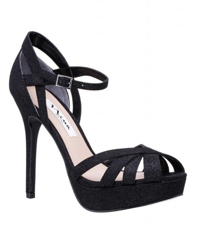 Women's Samara Platform Evening Sandal Black $42.57 Shoes