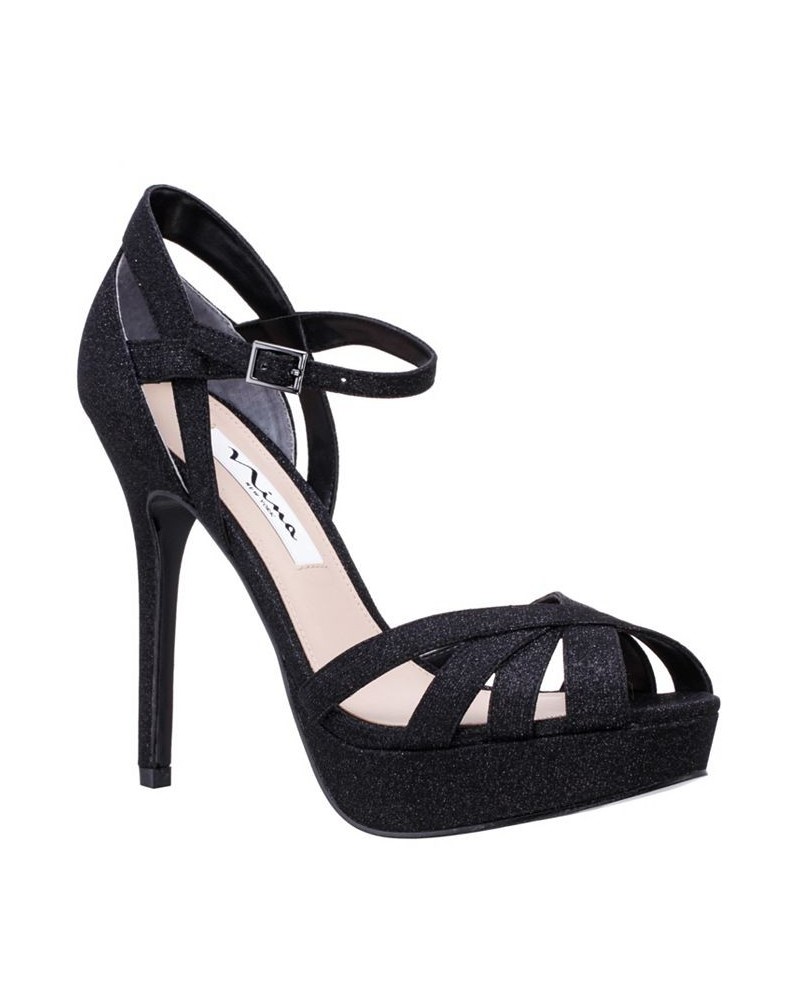 Women's Samara Platform Evening Sandal Black $42.57 Shoes