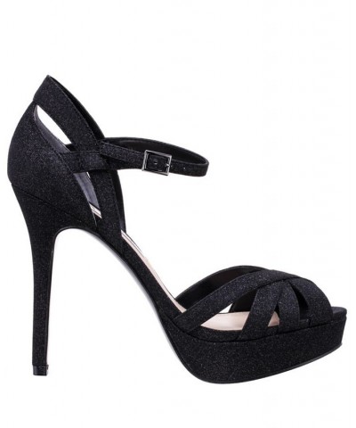 Women's Samara Platform Evening Sandal Black $42.57 Shoes