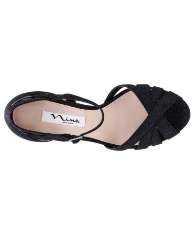 Women's Samara Platform Evening Sandal Black $42.57 Shoes