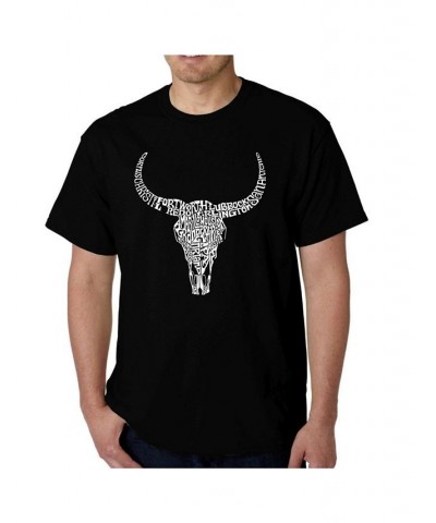 Men's Word Art T-Shirt - Texas Skull Gray $14.00 T-Shirts