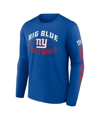 Men's Branded Royal New York Giants Hometown Collection Sweep Long Sleeve T-shirt $26.99 T-Shirts