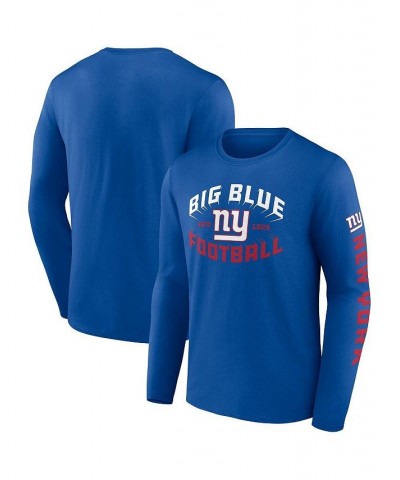 Men's Branded Royal New York Giants Hometown Collection Sweep Long Sleeve T-shirt $26.99 T-Shirts