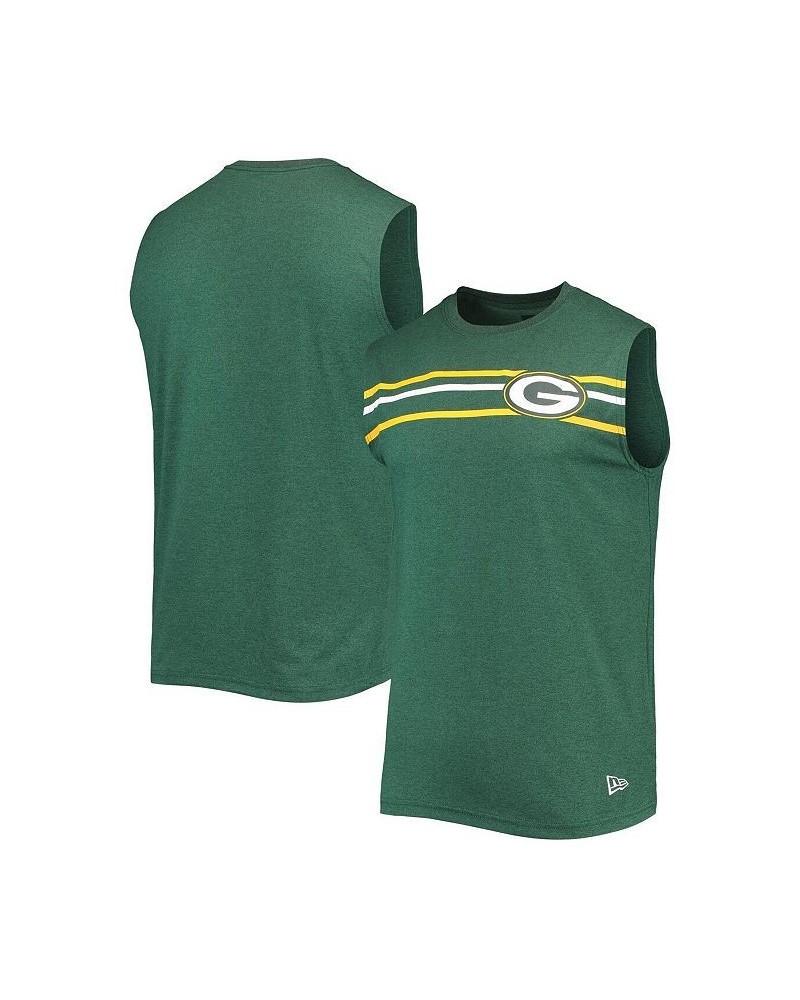 Men's Green Green Bay Packers Brushed Sleeveless Tank Top $16.66 T-Shirts