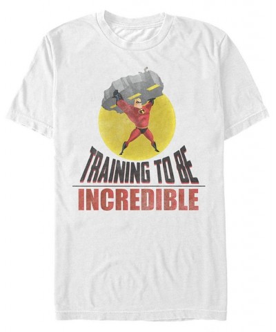 Disney Pixar Men's Incredibles Training To Be Incredible Short Sleeve T-Shirt White $16.45 T-Shirts