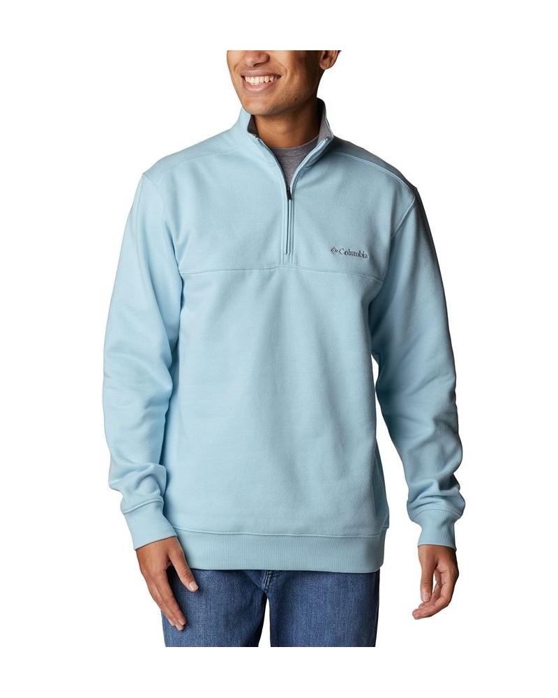 Men's Hart Mountain II Quarter-Zip Fleece Sweatshirt Blue $28.20 Sweatshirt