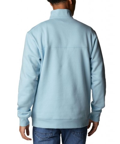 Men's Hart Mountain II Quarter-Zip Fleece Sweatshirt Blue $28.20 Sweatshirt