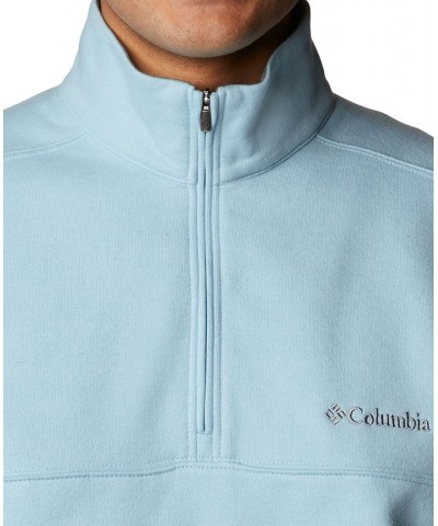 Men's Hart Mountain II Quarter-Zip Fleece Sweatshirt Blue $28.20 Sweatshirt