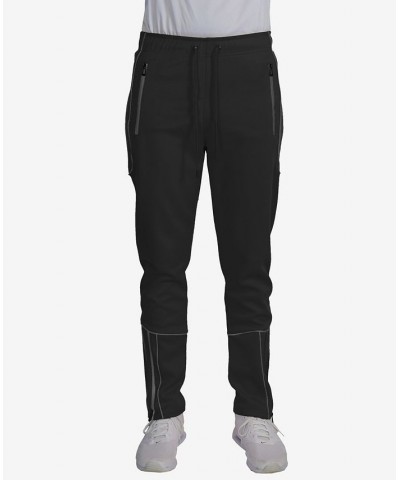 Men's Slim Fit Moisture Wicking Quick Dry Performance Reflective Track Jacket and Jogger Pants, 2 Piece Set PD01 $37.44 Pants