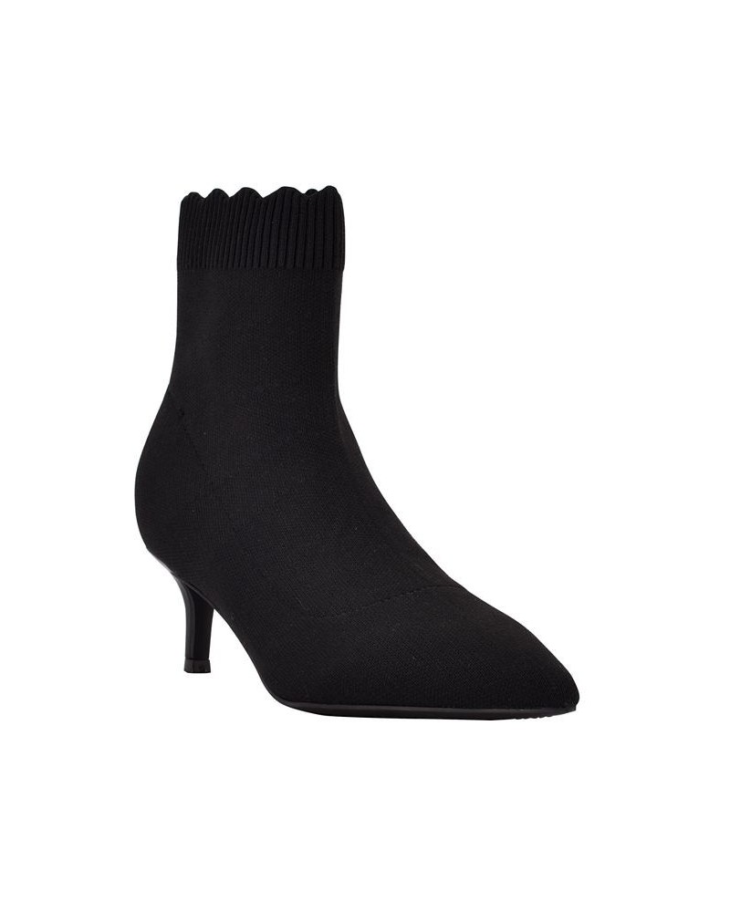 Women's Mizzie Knit Dress Booties Black $45.15 Shoes