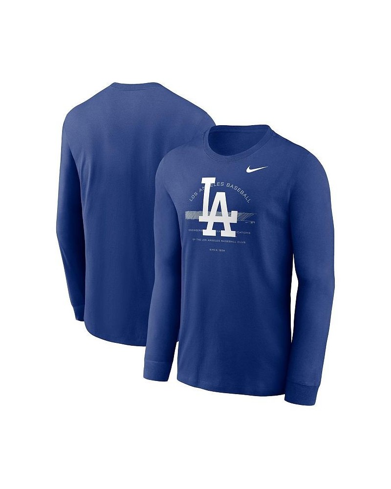 Men's Royal Los Angeles Dodgers Over Arch Performance Long Sleeve T-shirt $24.00 T-Shirts