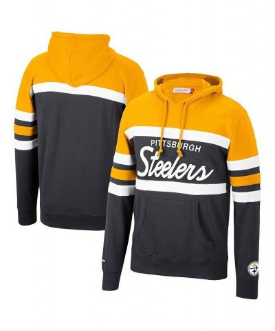 Men's Gold, Black Pittsburgh Steelers Head Coach Pullover Hoodie $38.64 Sweatshirt