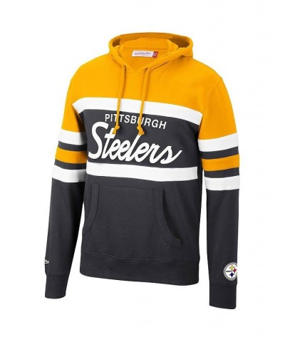 Men's Gold, Black Pittsburgh Steelers Head Coach Pullover Hoodie $38.64 Sweatshirt